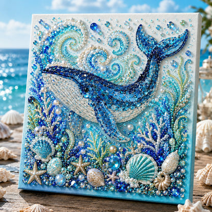 💥 Last Day 49% OFF - 🌊💙 Ocean Theme Pearl Art DIY Kit – Relaxing DIY Craft to Create Stunning Coastal Artwork