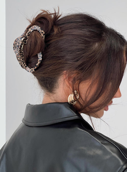 Take It Off Hair Clip Leopard
