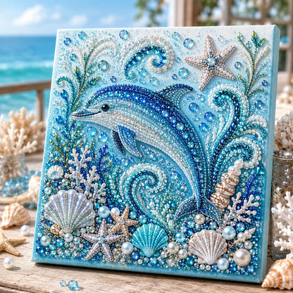 💥 Last Day 49% OFF - 🌊💙 Ocean Theme Pearl Art DIY Kit – Relaxing DIY Craft to Create Stunning Coastal Artwork