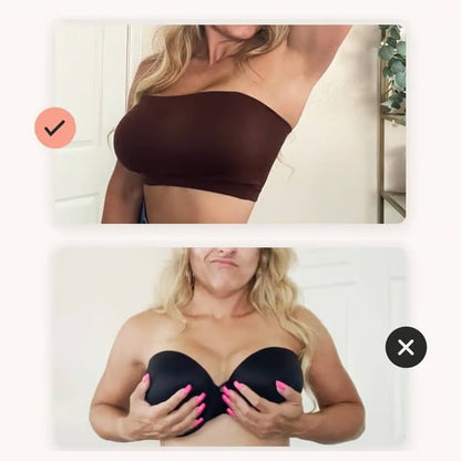 ✨ Convertible Strapless Bandeau Bra with Wireless Comfort, Anti-Slip Grip 👍💃Suitable for All Body Types